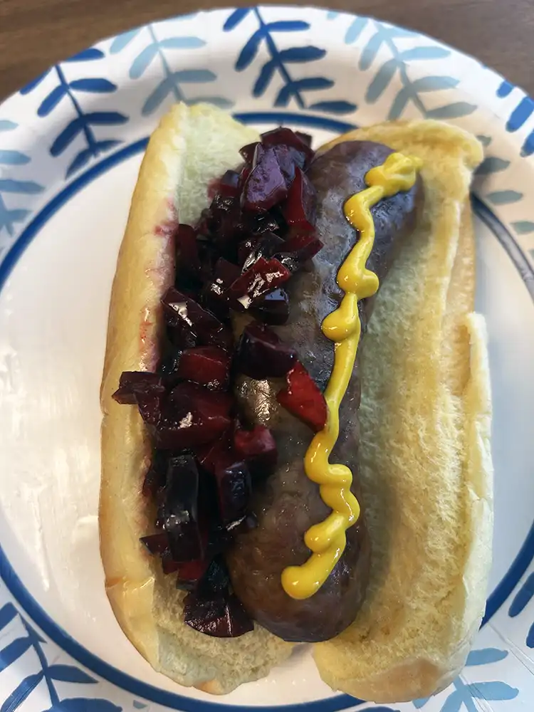 cherry jalapeno relish on brats