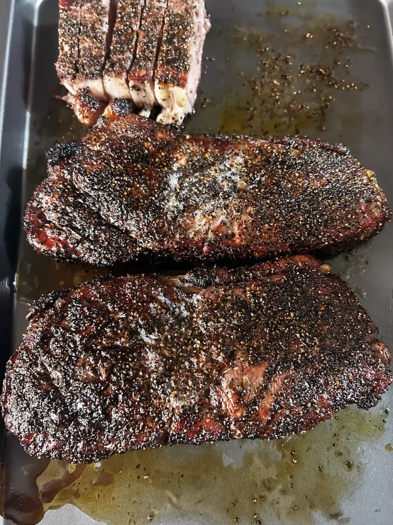 Coffee Rub on NY Strip Steak