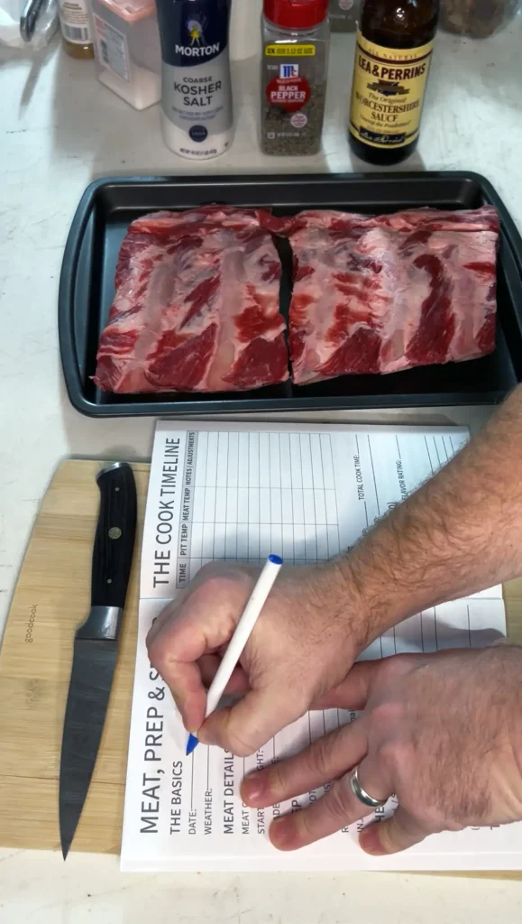 Entering into the Logbook Beef Ribs cook