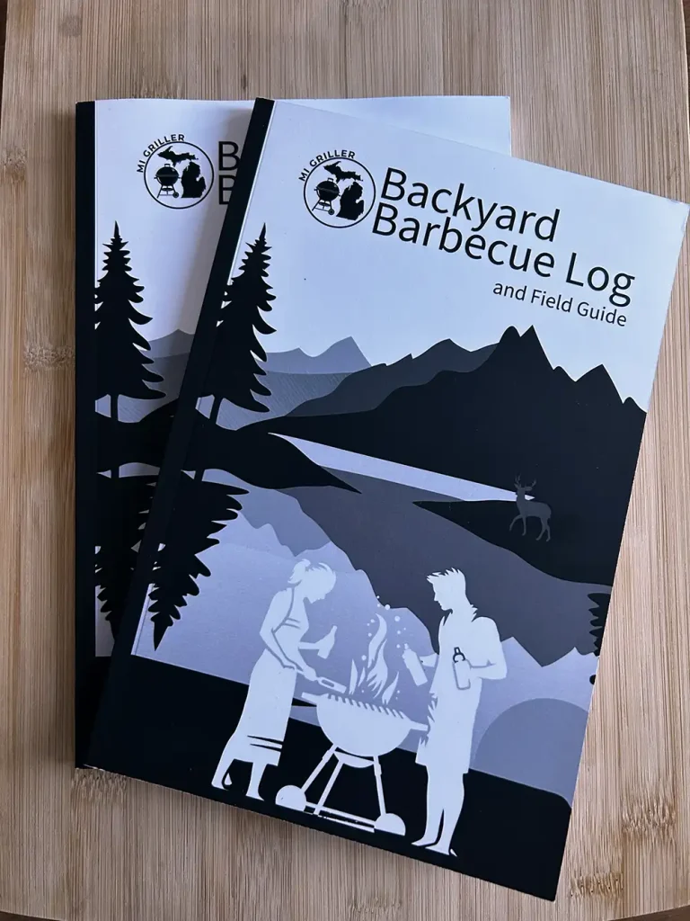 MI Griller Backyard Barbecue Log and Field Guide two copies
