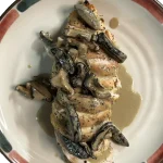 Chicken with Shiitake with Coffee creame sauce