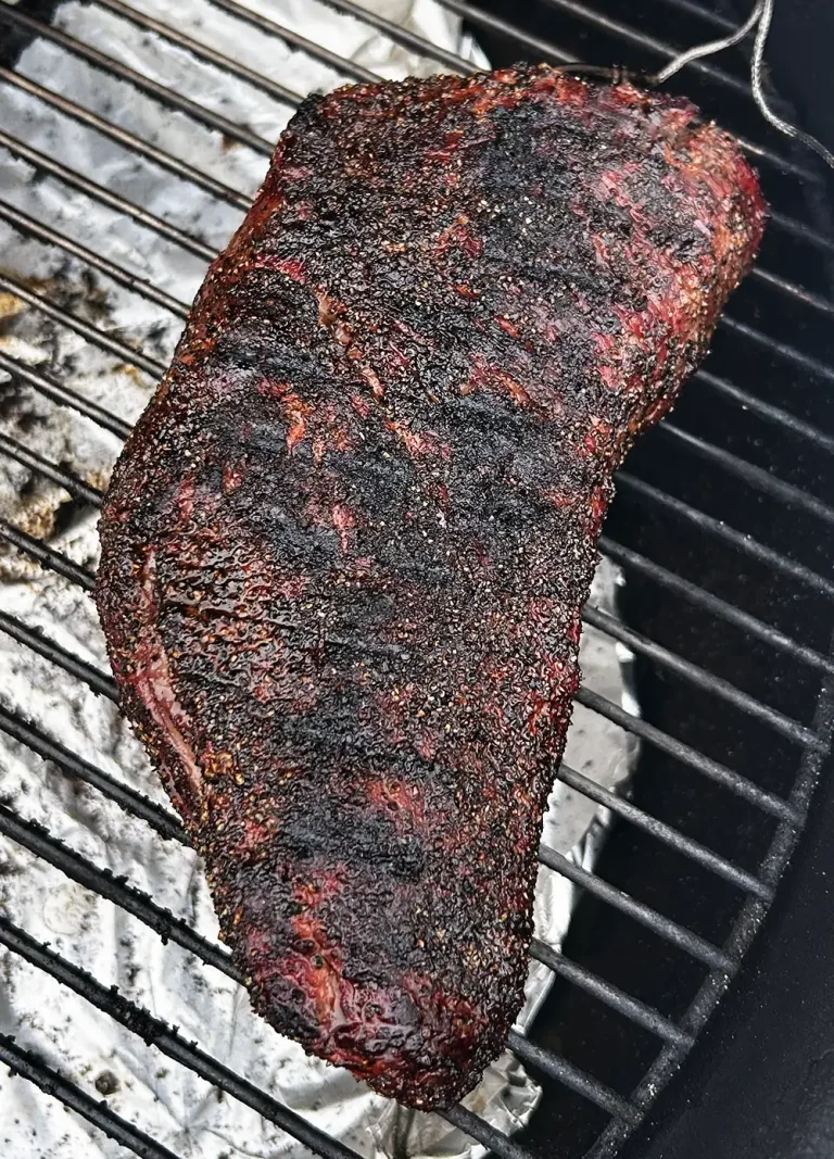Coffee Rubbed Beef Tri-Tip on Weber Kettle grill